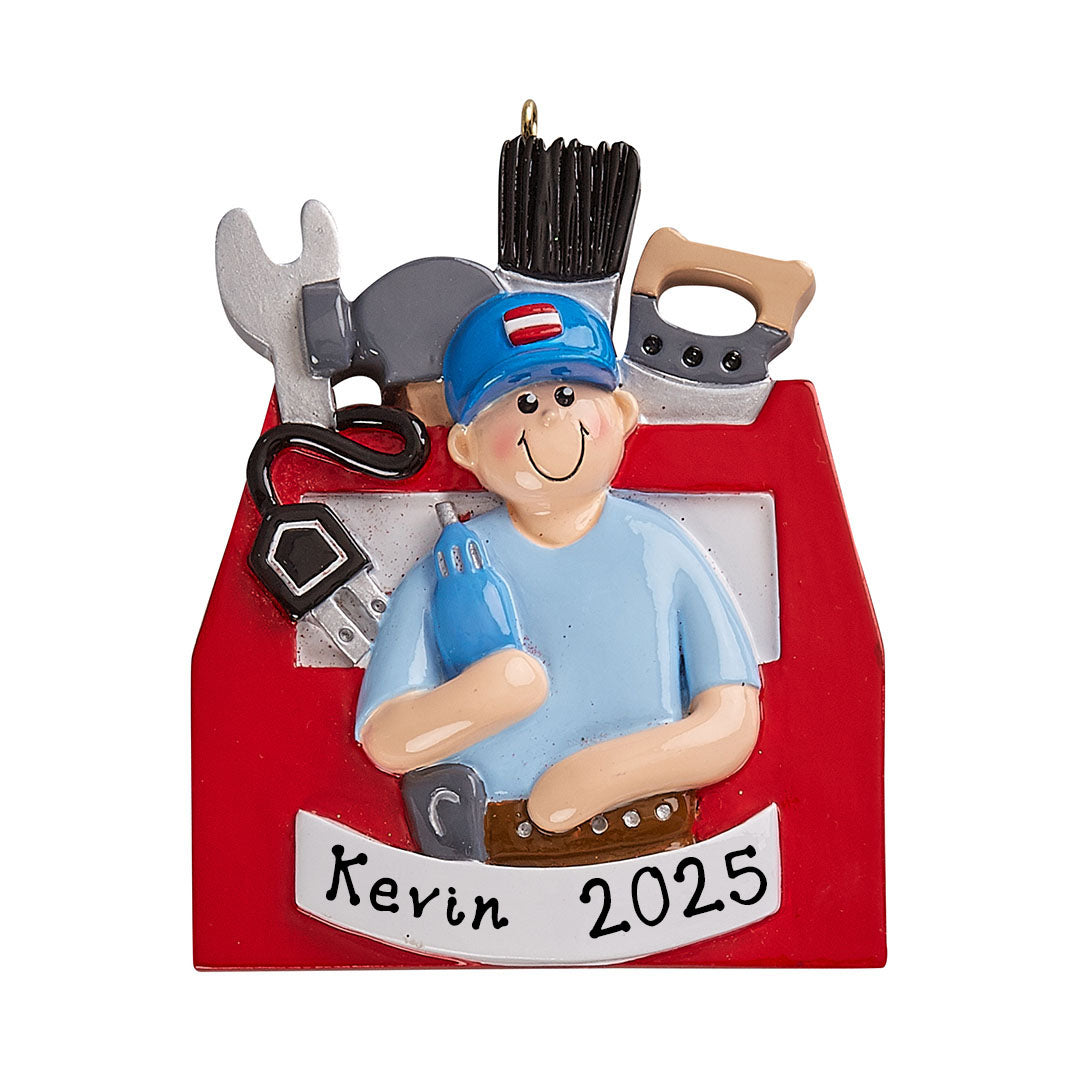 Mr. Fix-it Personalized Ornament (Mr.Fix with Drill)