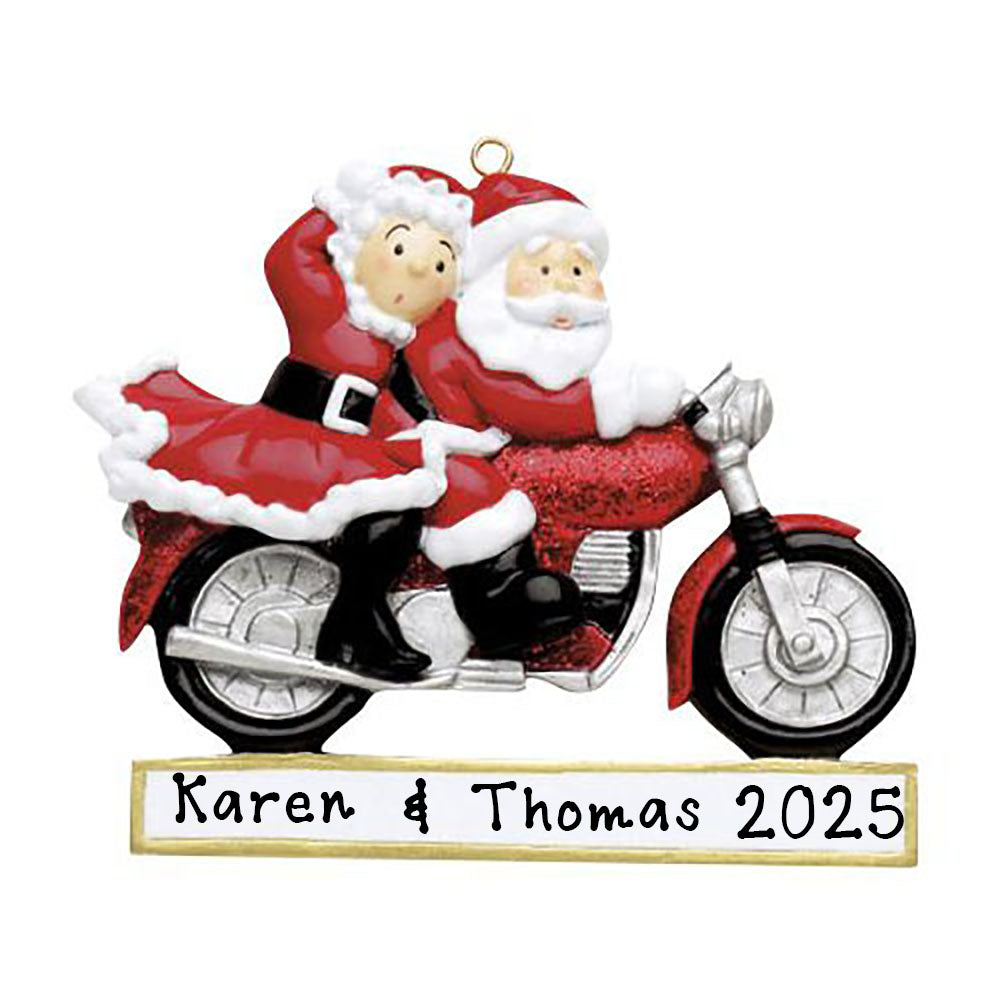 Motorcycle Couple Personalized Ornament