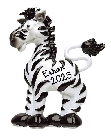 Zoo Animals Personalized Ornament (Zebra)