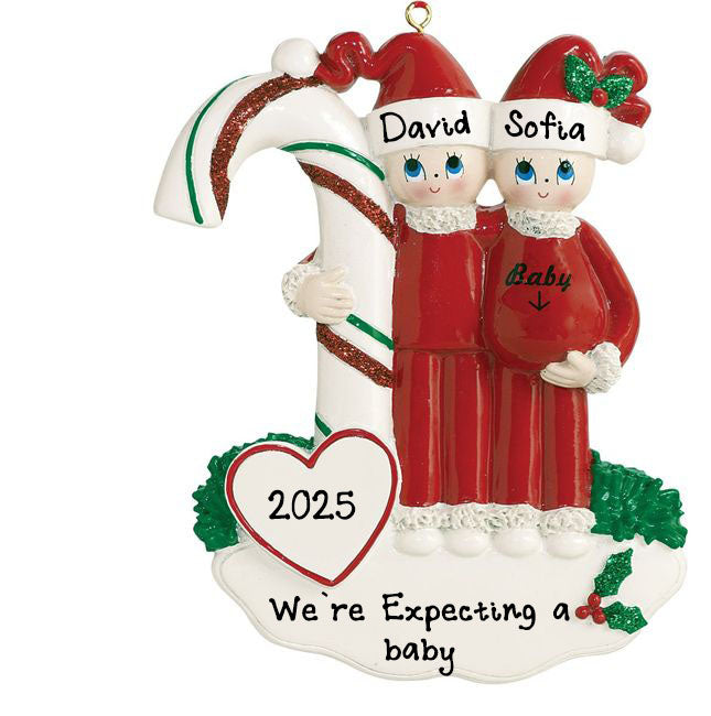 Candy Cane Baby Personalized Ornament