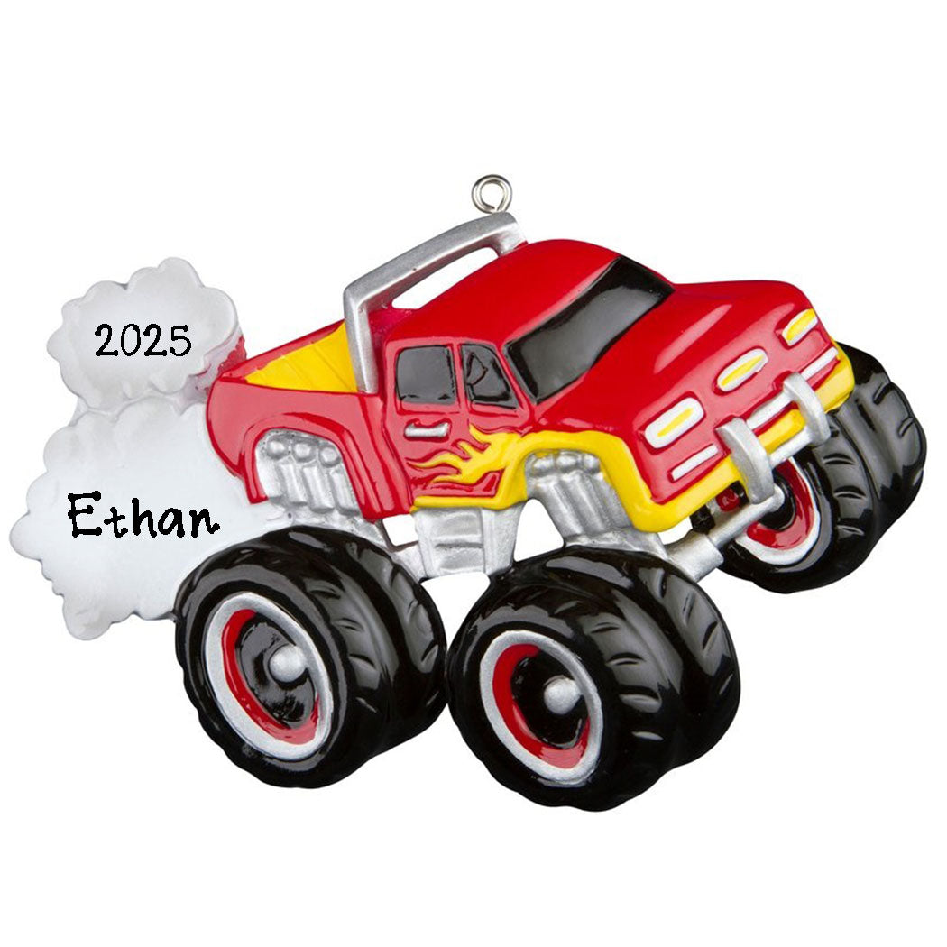 Monster Truck Personalized Christmas Ornament