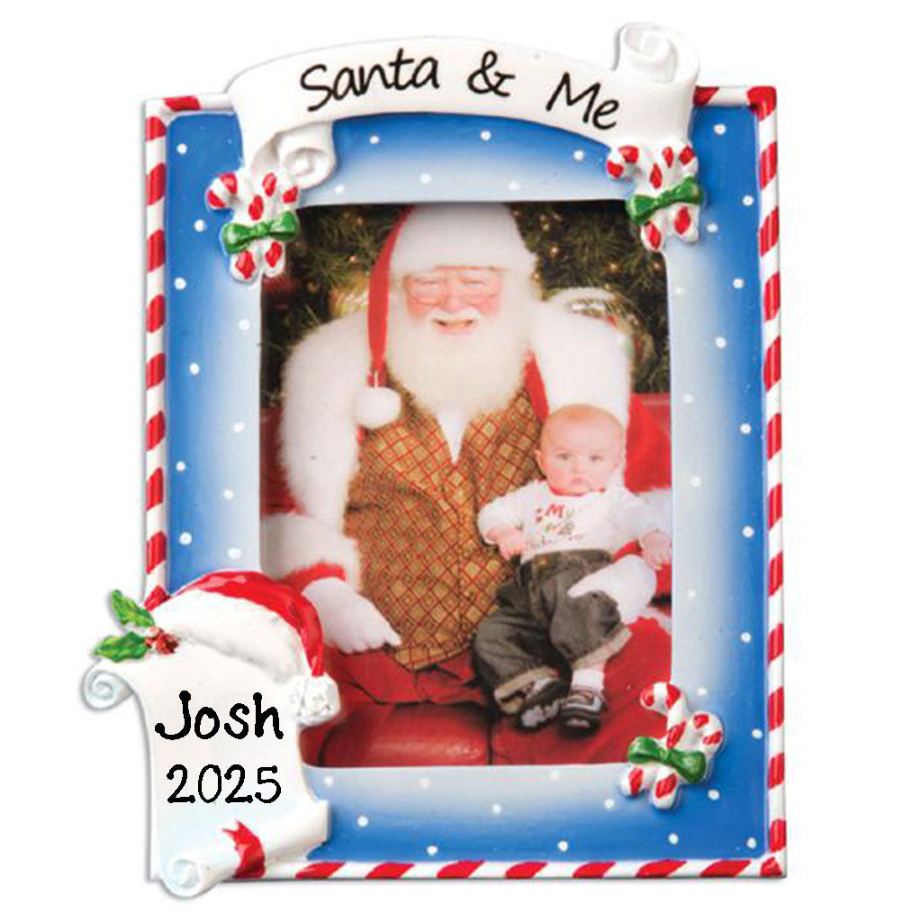 Santa and Me Photo Frame Ornament