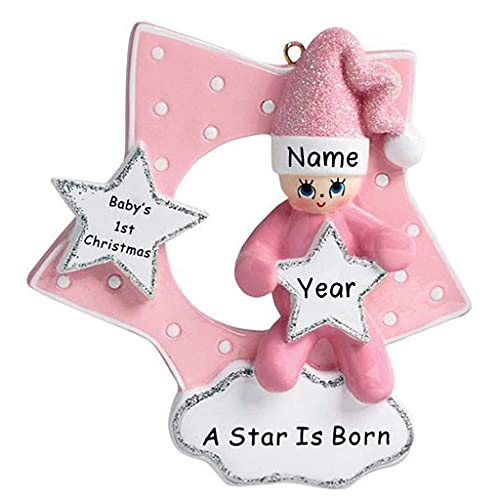 A Star is Born Personalized Baby Ornament (Pink) Default Title