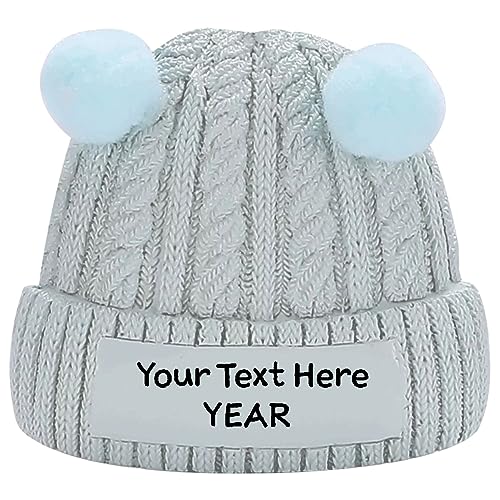 Baby`s First Christmas Ornament New Born Baby Gift (Blue)