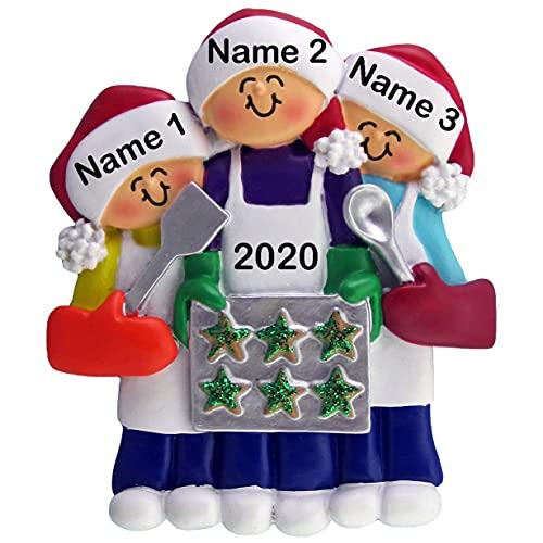 Baking Cookies Family Personalized Ornament (Family of 3) Default Title