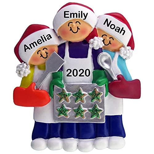 Baking Cookies Family Personalized Ornament (Family of 3)
