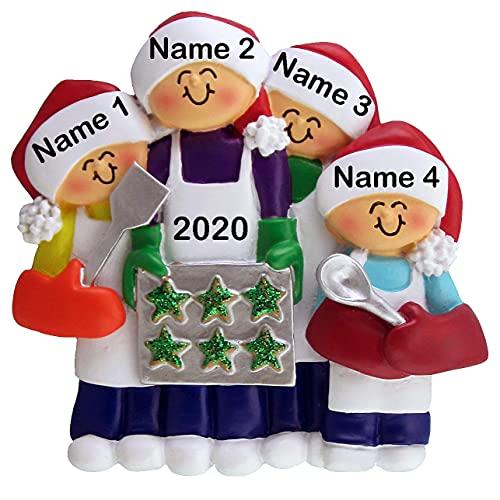 Baking Cookies Family Personalized Ornament (Family of 4) Default Title