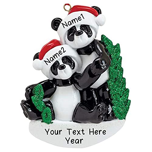 Bamboo Panda Family Personalized Ornament (Family of 2) Default Title