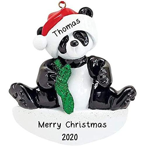 Bamboo Panda Family Personalized Ornament (Single Panda)