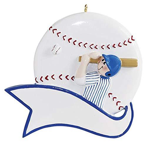 Baseball Hit Boy Personalized Ornament
