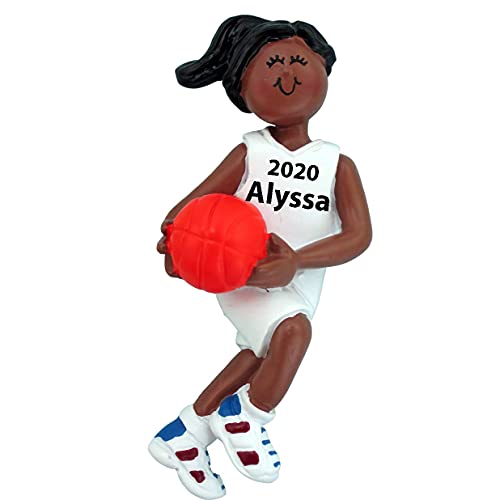 Basketball Personalized Ornament (Female African American)