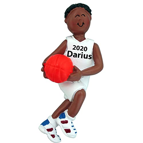 Basketball Personalized Ornament (Male African American)