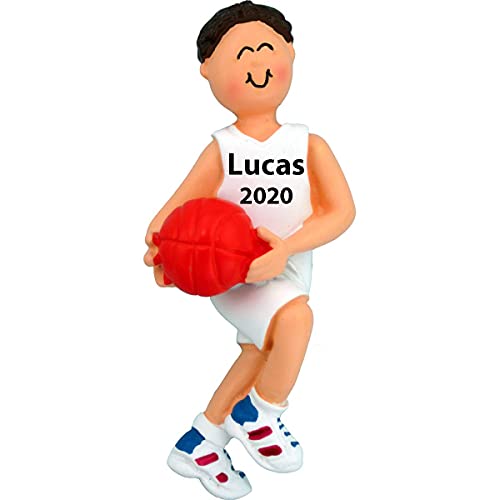 Basketball Personalized Ornament (Male Brown)