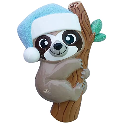 Boy Baby Sloth Calf Personalized Christmas Tree Hanging Ornament