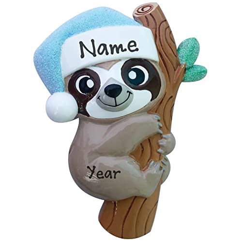 Boy Baby Sloth Calf Personalized Christmas Tree Hanging Ornament