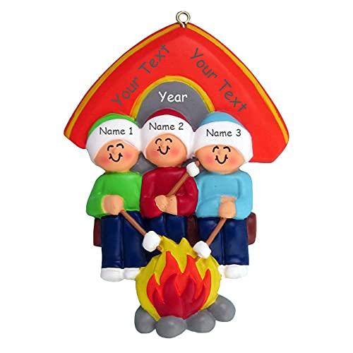 Camping Family Personalized Ornament (Family of 3) Default Title