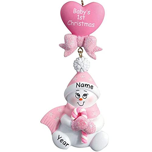 Candy Cane Baby Personalized Ornament (Pink) Default Title