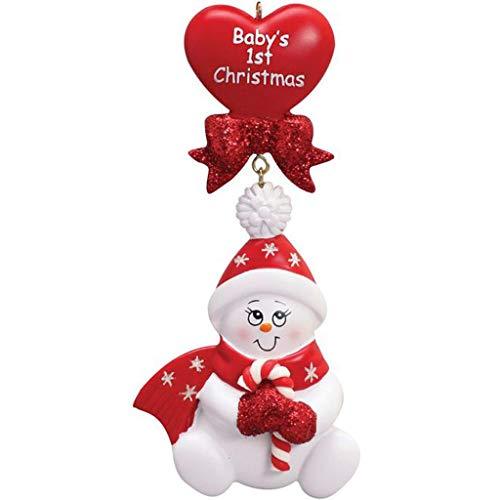 Candy Cane Baby Personalized Ornament (Red)