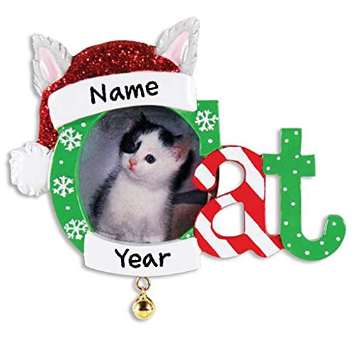 Christmas Cat Frame Personalized Ornament Default Title