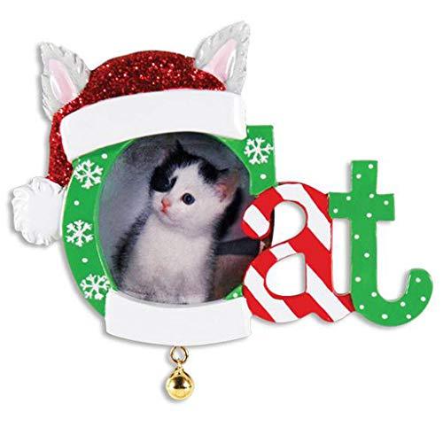 Christmas Cat Frame Personalized Ornament
