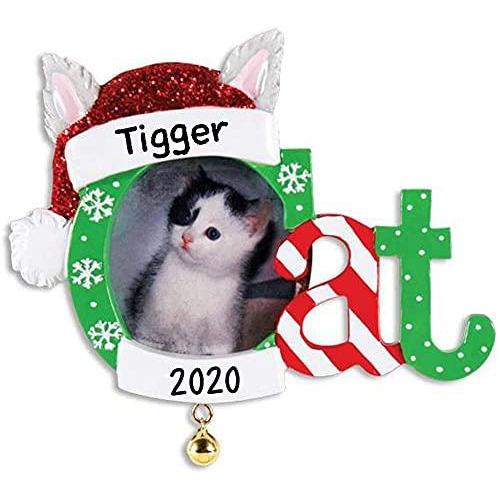 Christmas Cat Frame Personalized Ornament
