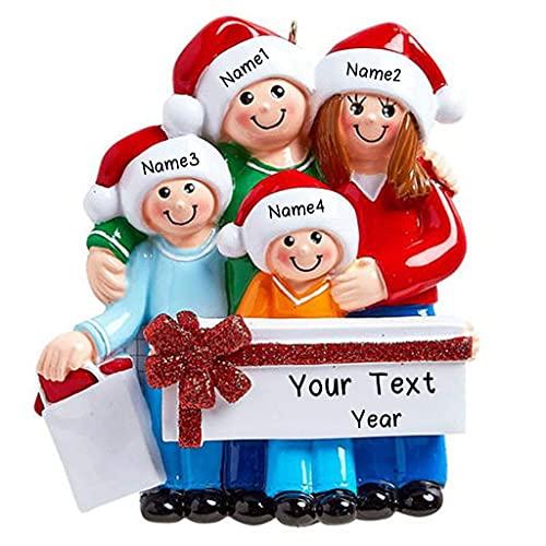 Christmas Gift Family Ornaments (Family of 4) Default Title