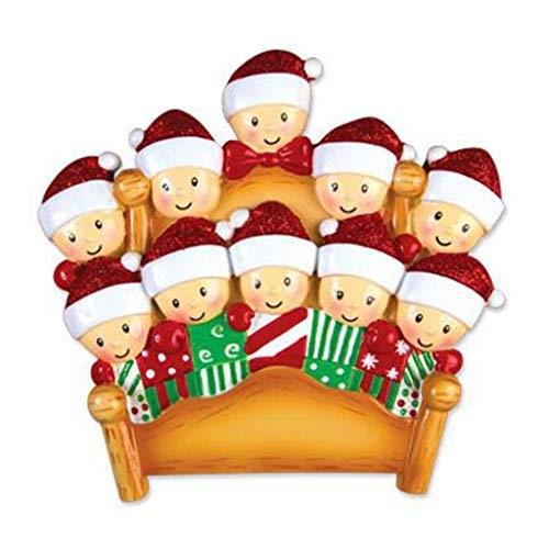 Christmas Morning Bed Family Ornament (Family 10)