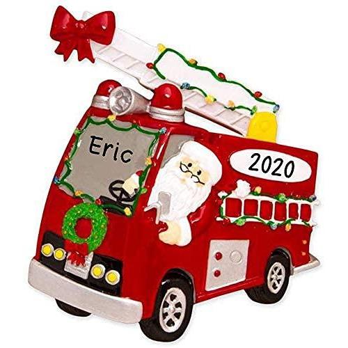 Christmas Parade Fire Truck Personalized Ornament