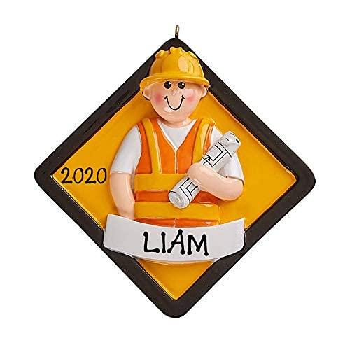 Construction Personalized Ornament (Construction Man) Default Title