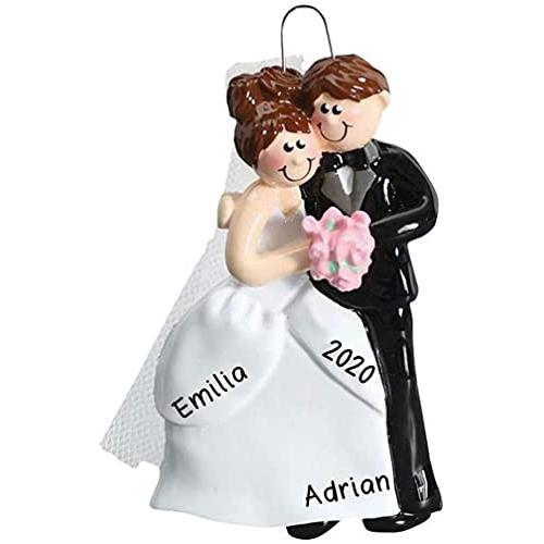 Cozy Wedding Couple Personalized Ornament
