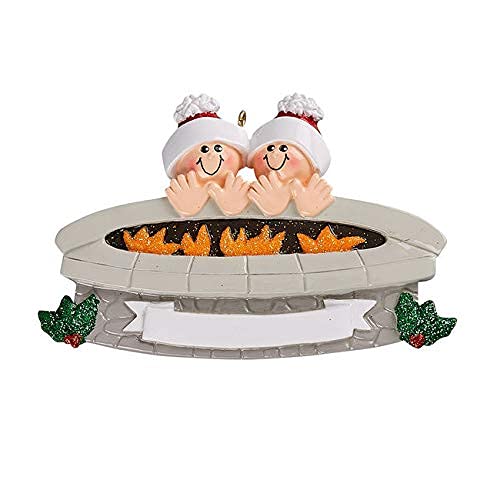 Fire Pit Family Personalized Ornament (Family of 2) Default Title