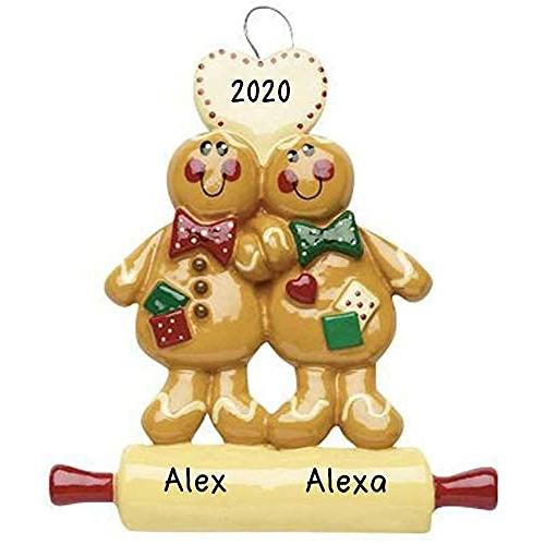 Gingerbread Couple Personalized Ornament