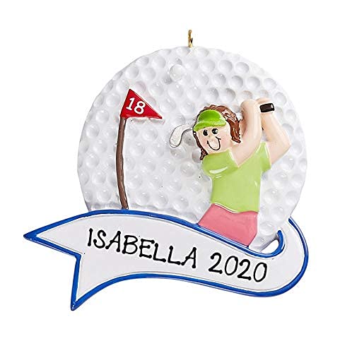 Golf Girl Personalized Ornament (Golf Girl)