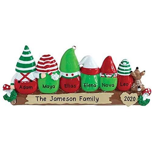 Idle Gnomes Family Personalized Ornament (Family of 6)