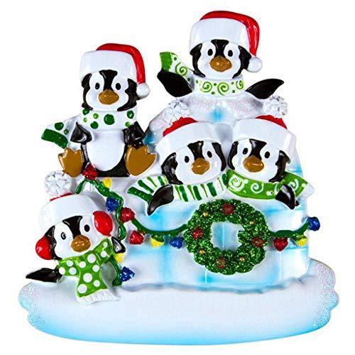 Igloo Penguin Family Ornament (Family of 5)