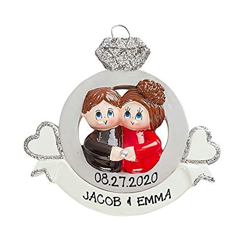Just Married Ornament (Wedding Ring Date)