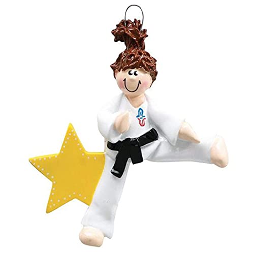 Karate Girl Personalized Ornament