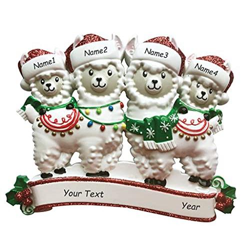 Llama Family Personalized Ornament (Family of 4) Default Title