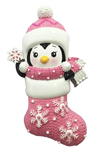 New Girl Pink Personalized Baby`s First Christmas Ornament