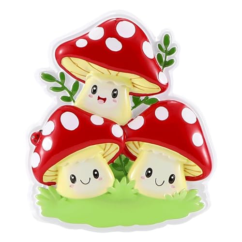 New Lucky Mushroom Family Personalized Ornament (Family of 3)