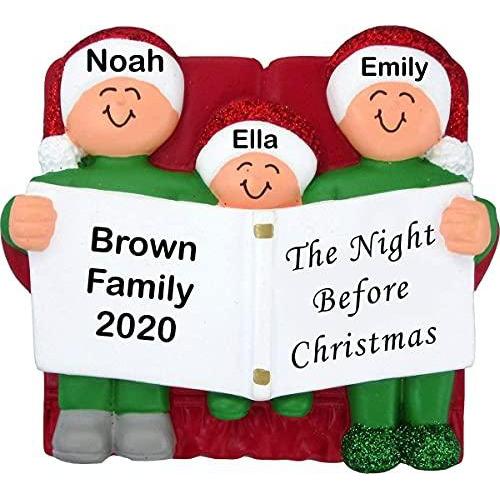 Night Before Family Ornament (Family of 3)