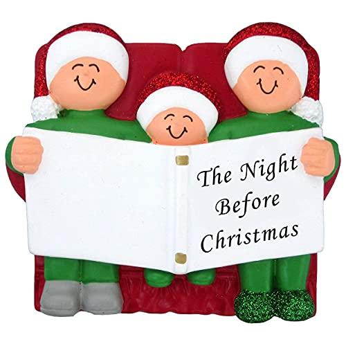 Night Before Family Ornament (Family of 3)