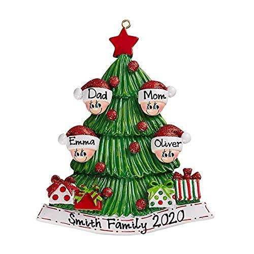 Opening Present Family Ornament (Family of 4)