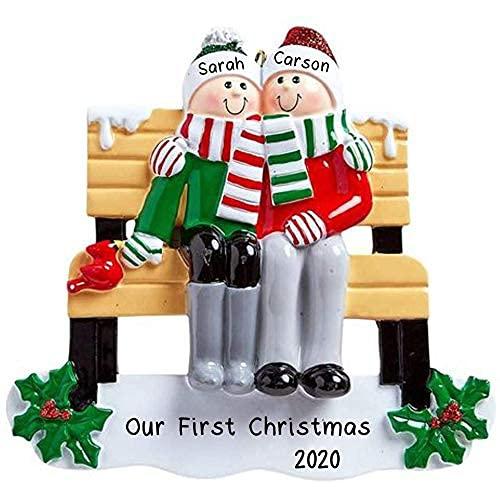 Park Bench Family Personalized Ornament (Family of 2)