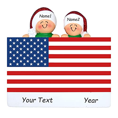 Patriotic Family Ornament (Family of 2) Default Title