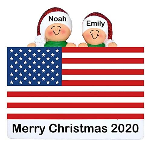 Patriotic Family Ornament (Family of 2)
