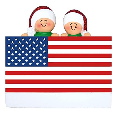 Patriotic Family Ornament (Family of 2)