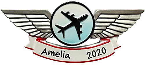 Personalized Airplane Wings Ornament