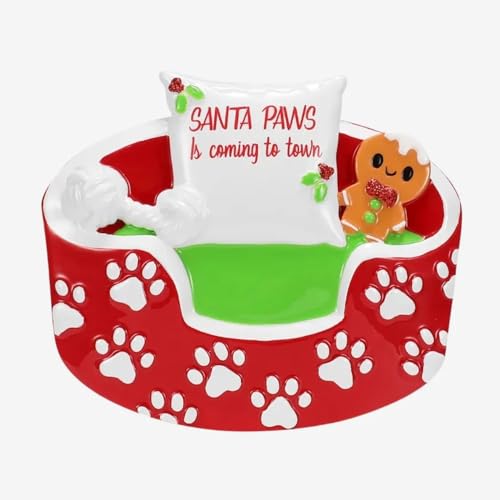 Personalized Animal Dog Bed Ornament