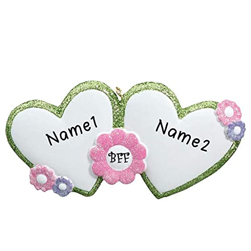 Personalized BFF Heart Ornament Default Title